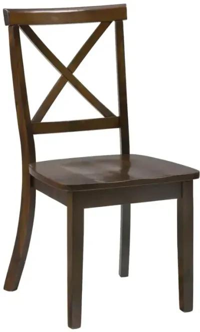 Richmond Cherry X Back Chair w/Wood Seat