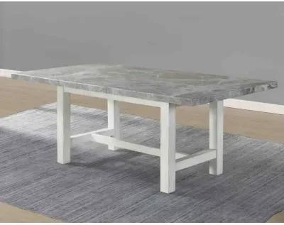 Canova 78" Gray Marble Top Dining Table