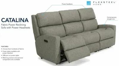 Catalina Fabric Power Reclining Sofa w/Power Headrest