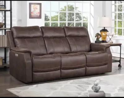 Valencia Dual-Power Reclining Sofa - Walnut