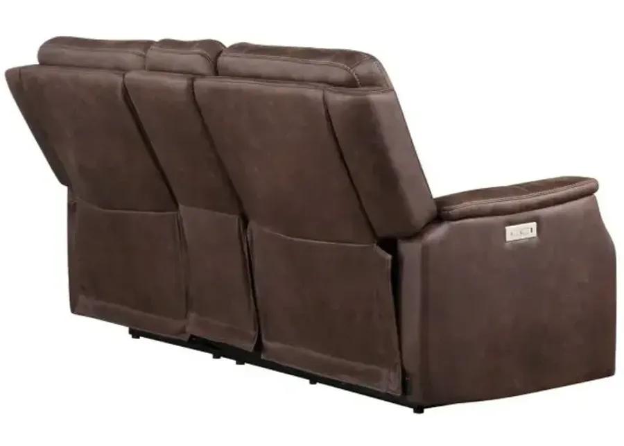 Valencia Power Reclining Loveseat w/Console - Walnut