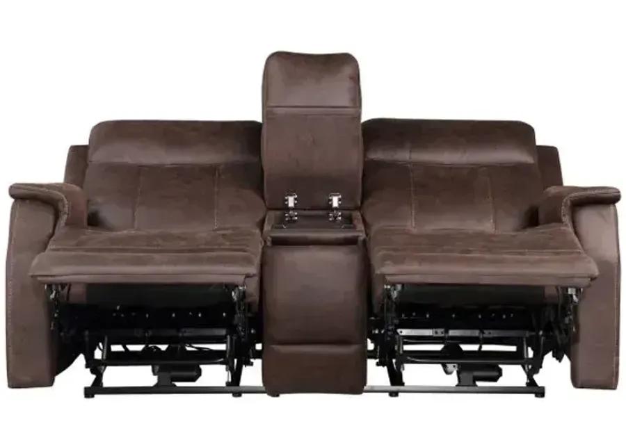 Valencia Power Reclining Loveseat w/Console - Walnut