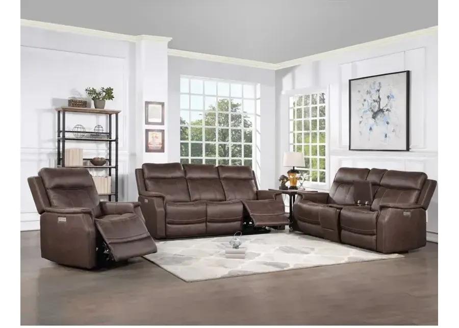 Valencia Power Reclining Loveseat w/Console - Walnut