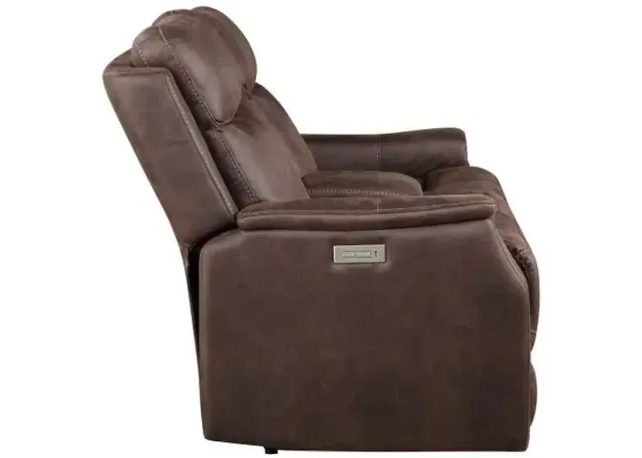 Valencia Power Reclining Loveseat w/Console - Walnut