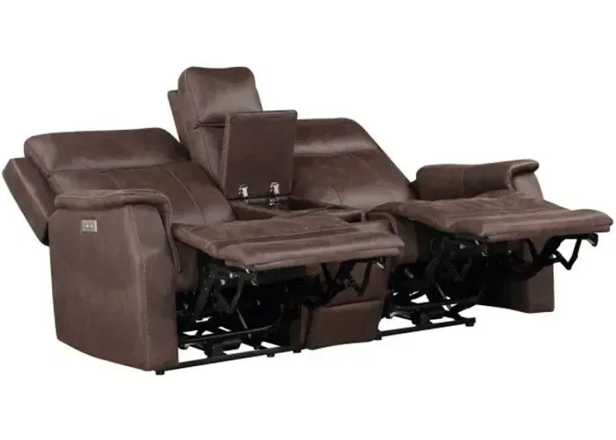 Valencia Power Reclining Loveseat w/Console - Walnut