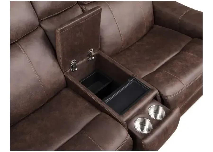 Valencia Power Reclining Loveseat w/Console - Walnut