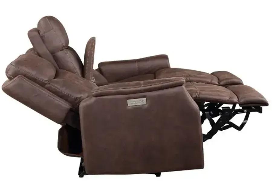 Valencia Power Reclining Loveseat w/Console - Walnut