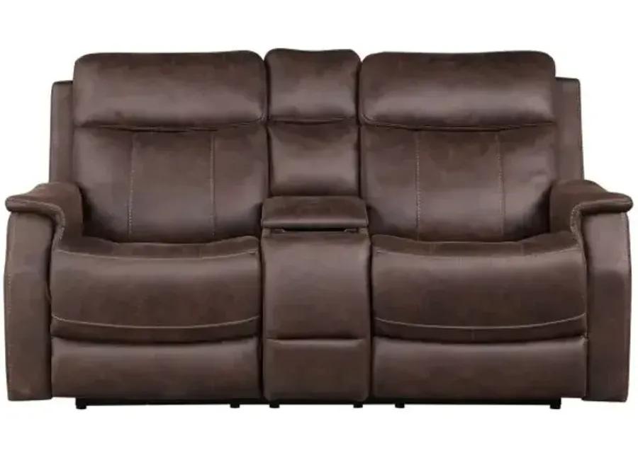 Valencia Power Reclining Loveseat w/Console - Walnut