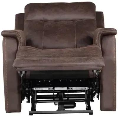 Valencia Dual-Power Leatherette Recliner, Walnut