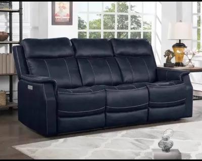 Valencia Dual-Power Reclining Sofa, Ocean Blue