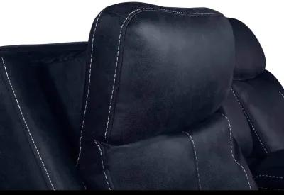 Valencia Dual-Power Leatherette Recliner, Ocean Blue