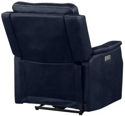 Valencia Dual-Power Leatherette Recliner, Ocean Blue