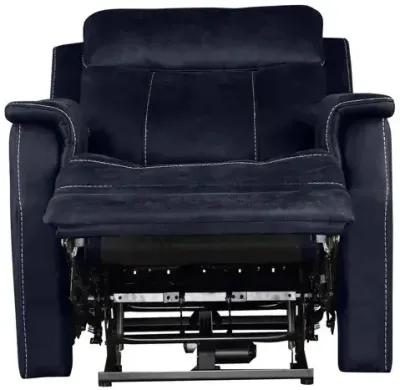 Valencia Dual-Power Leatherette Recliner, Ocean Blue