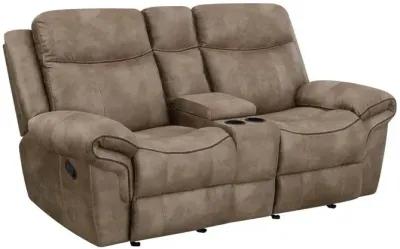 Nashville Manual Glider Recliner Console Loveseat - Cocoa