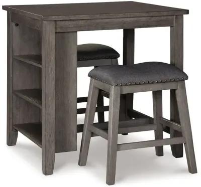 Caitbrook Counter Height Dining Table and Bar Stools (Set of 3)