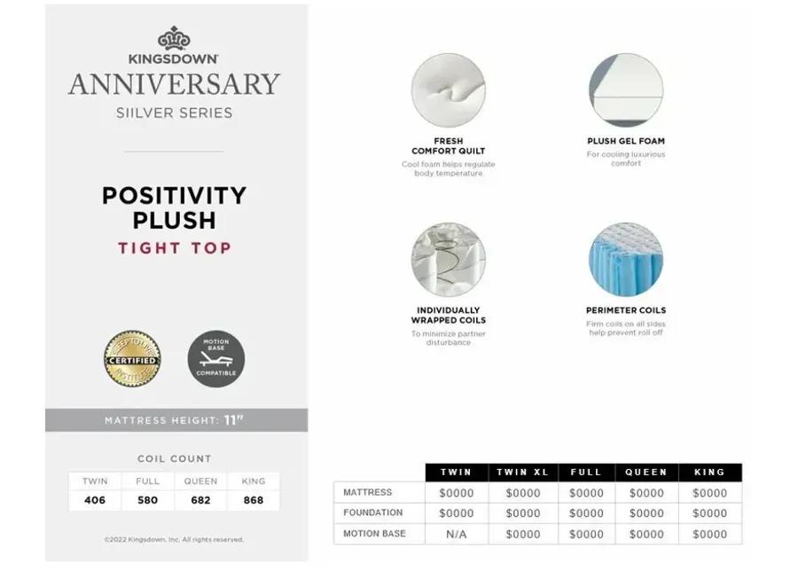 Anniversary Silver Positivity Tight Top Plush Mattress