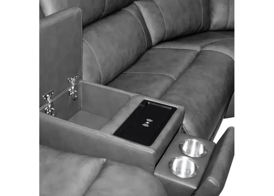 Linden 6 PC Power Reclining Sectional with Power Headrests & Lumbar