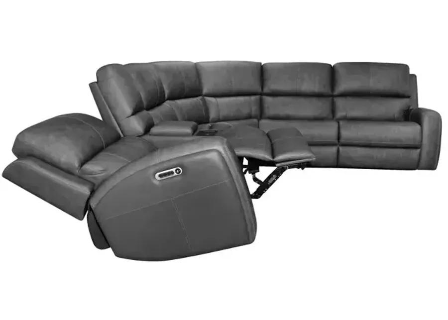 Linden 6 PC Power Reclining Sectional with Power Headrests & Lumbar