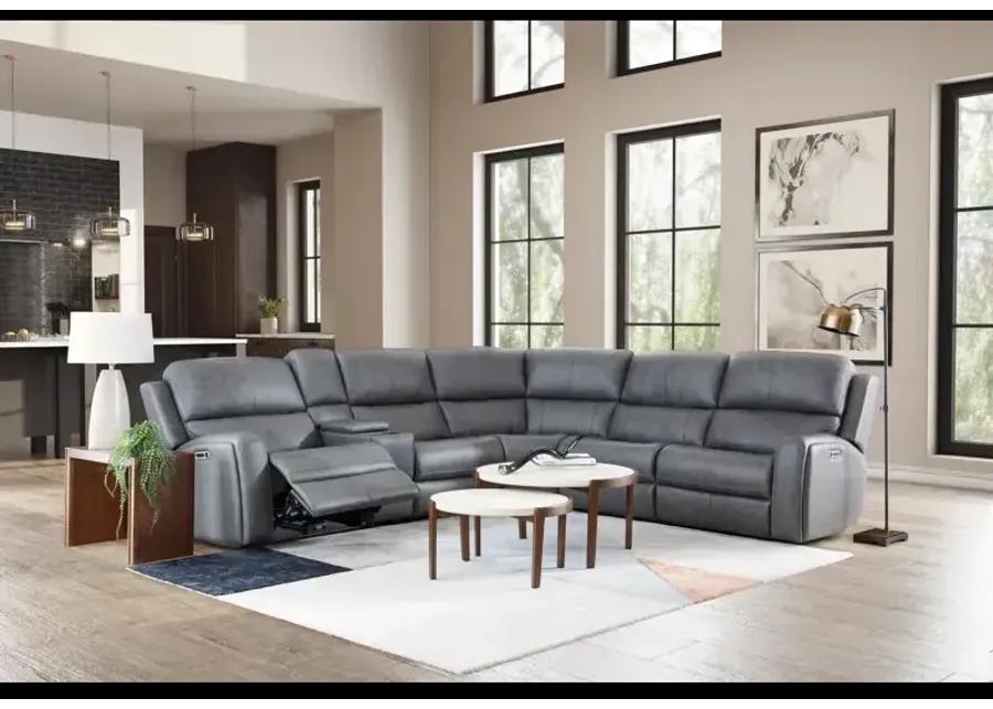 Linden 6 PC Power Reclining Sectional with Power Headrests & Lumbar