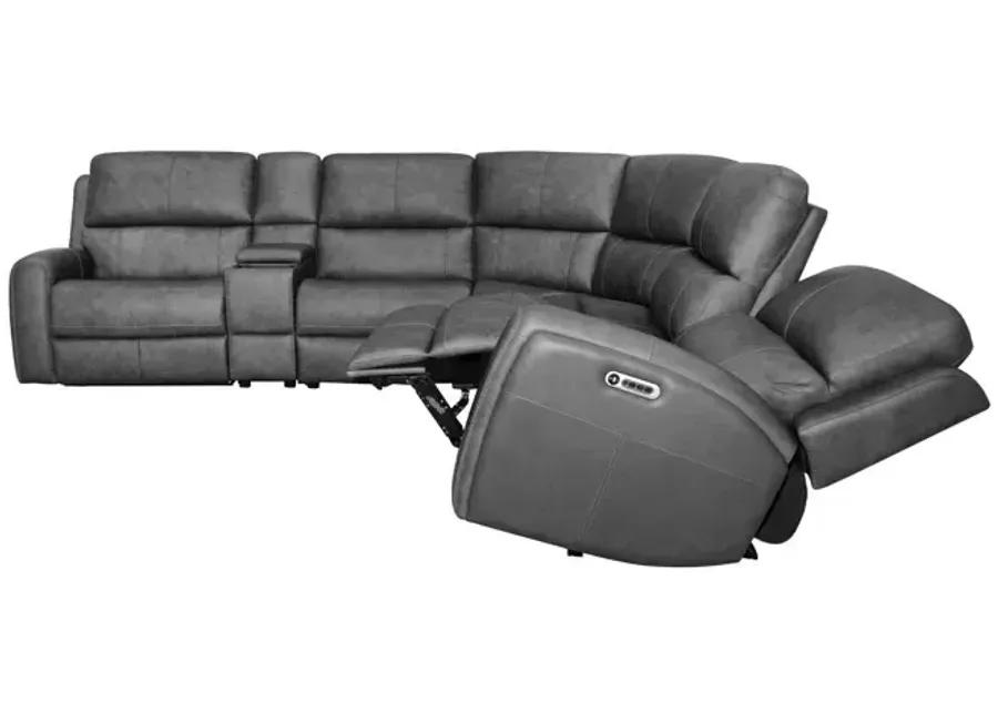 Linden 6 PC Power Reclining Sectional with Power Headrests & Lumbar