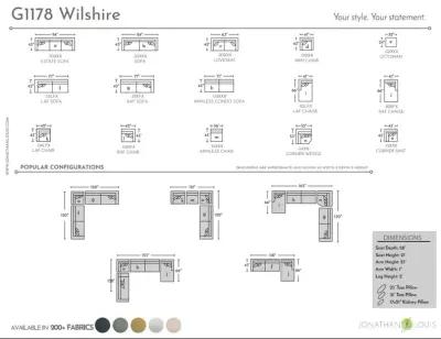 Wilshire 3 PC Sectional