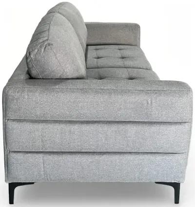 Fuji Sofa, Loveseat, & Chair Set - Furiosa Charcoal w/Black Metal Legs