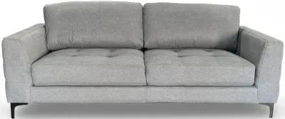 Fuji Sofa, Loveseat, & Chair Set - Furiosa Charcoal w/Black Metal Legs