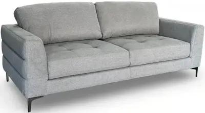 Fuji Sofa, Loveseat, & Chair Set - Furiosa Charcoal w/Black Metal Legs