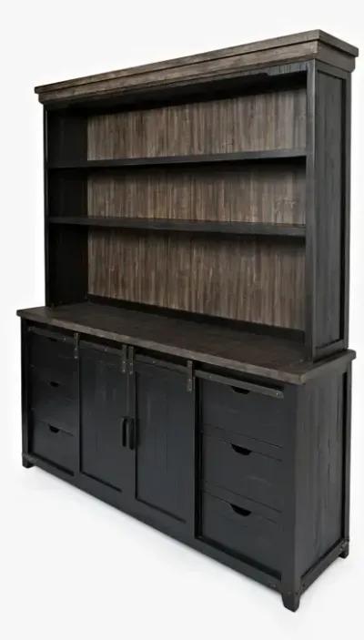 Madison County Server + Hutch - Vintage Black