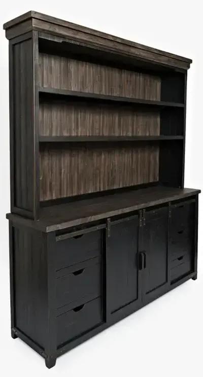 Madison County Server + Hutch - Vintage Black