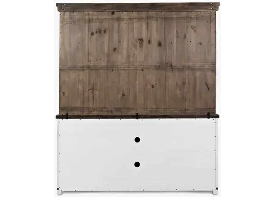 Madison County Server + Hutch - Vintage White