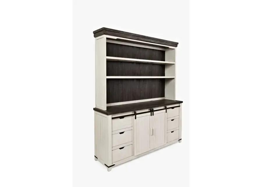 Madison County Server + Hutch - Vintage White