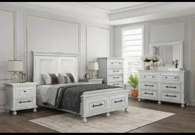 Summerhouse Queen Storage Bed - Dover White