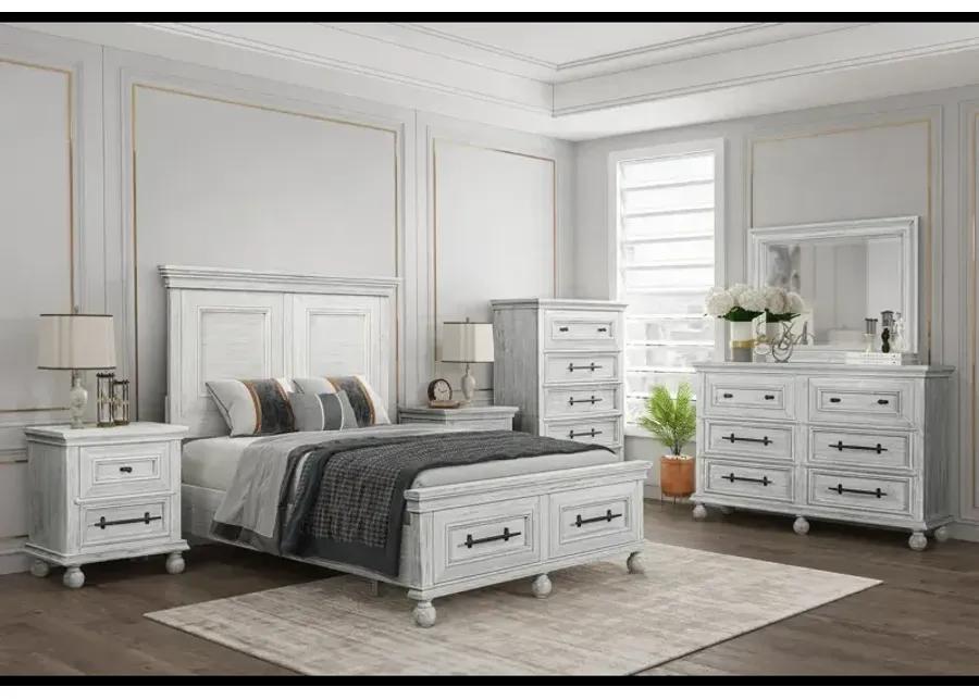 Summerhouse Queen Storage Bed - Dover White