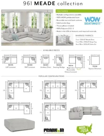 Meade 4 PC Sectional - Meade Dove