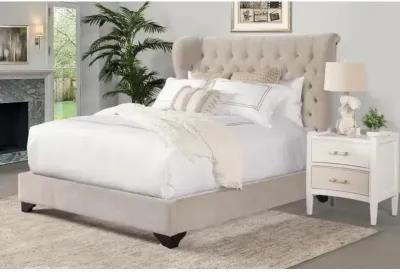 Chloe Meringue King Bed - Natural