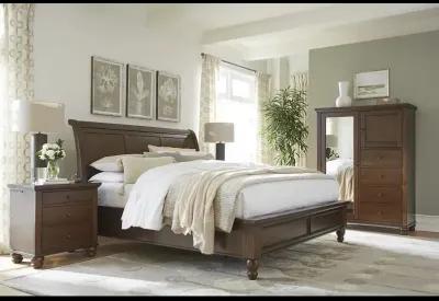 Cambridge Queen Sleigh Bed - Classic Cherry