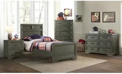 Foundry Twin Bed - Brushed Pewter