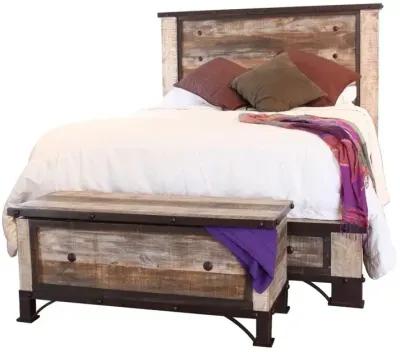 Antique Multicolor King Bed