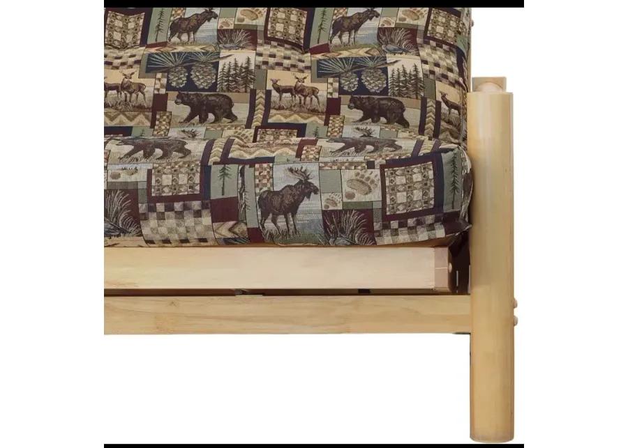 Natural Lodge Full Futon w/Cushion - Peters Cabin