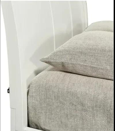 Cambridge Queen Storage Sleigh Bed - White