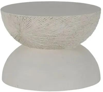 Darley Coffee Table - White Cast Stone - Gabby