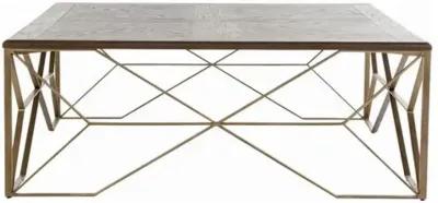 Theodore Square Coffee Table - Cerused Dark Gray/B - Gabby - Brown