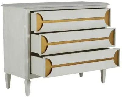 Kaitlin 3-Drawer Chest - Stained Brass/Cerused White - Gabby