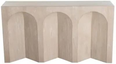 Arlee Arched Console Table - Cerused Light Natural - Gabby - Beige