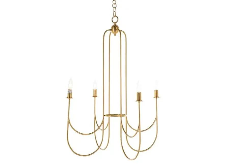 Granville Globe Chandelier - Brass - Gabby