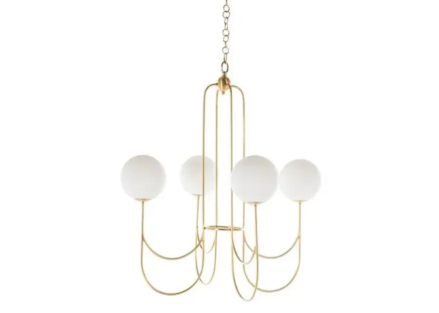 Granville Globe Chandelier - Brass - Gabby