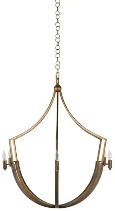 Skei Chandelier - Aged Brass - Gabby