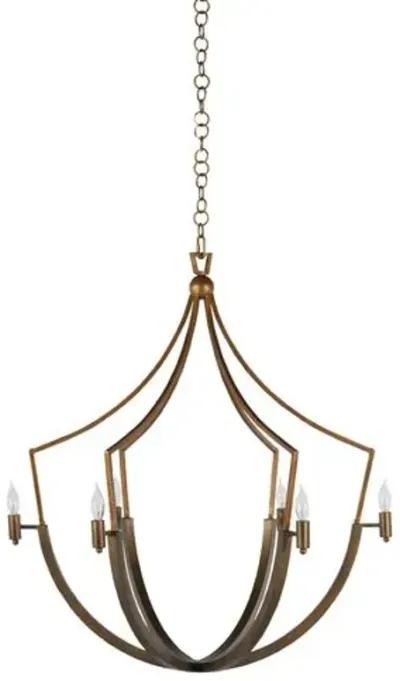 Skei Chandelier - Aged Brass - Gabby