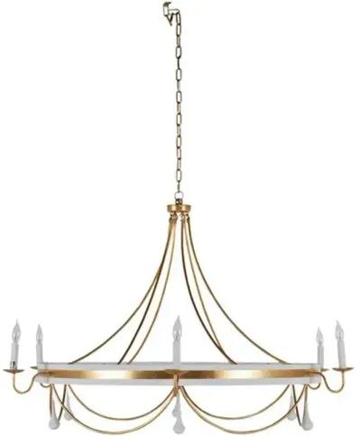 Jean Chandelier - Vintage Gold/Plaster White - Gabby